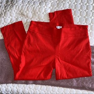 Red pants/leggings with checkered design